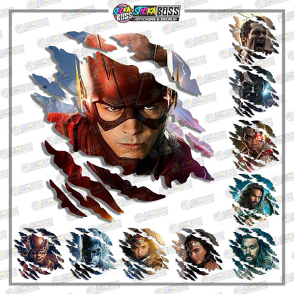 JUSTICE LEAGUE PART 1 | ANIME SCRATCH STICKER【VINYL PRINTED】( LAMINATED / WATERPROOF )【Stickaboss】