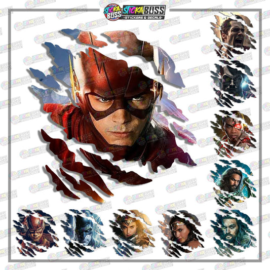 JUSTICE LEAGUE PART 1 | ANIME SCRATCH STICKER【VINYL PRINTED】( LAMINATED / WATERPROOF )【Stickaboss】