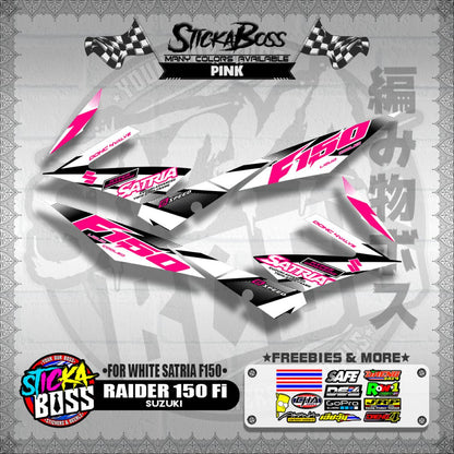 RAIDER 150 Fi STOCK DECAL ( FOR WHITE SATRIA F150 )【WITH FREEBIES】