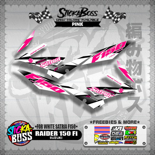 RAIDER 150 Fi STOCK DECAL ( FOR WHITE SATRIA F150 )【WITH FREEBIES】