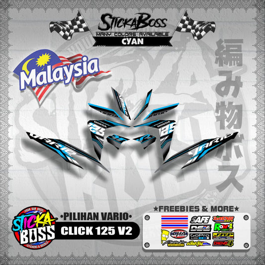 CLICK 125 V2 MALAYSIAN DECALS ( PILIHAN VARIO )