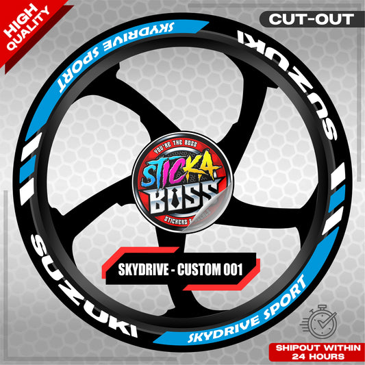 SKYDRIVE SPORT MAG STICKER SET  ( 2 MAGS ) - CUSTOM 001 | VINYL WATERPROOF CUT-OUT DECALS