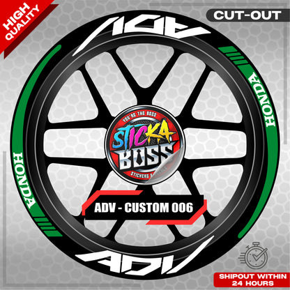 ADV 150 / 160 MAG STICKER SET ( 2 MAGS ) - CUSTOM 006 | VINYL WATERPROOF CUT-OUT DECALS