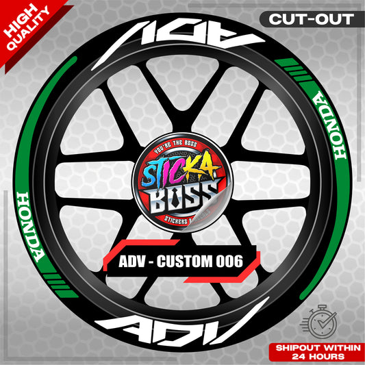 ADV 150 / 160 MAG STICKER SET ( 2 MAGS ) - CUSTOM 006 | VINYL WATERPROOF CUT-OUT DECALS