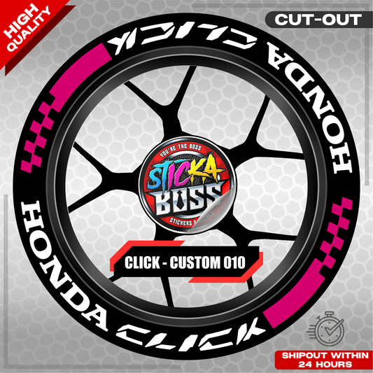 CLICK 125 / 150 / 160 MAG STICKER SET  ( 2 MAGS ) - CUSTOM 010 | VINYL WATERPROOF CUT-OUT DECALS