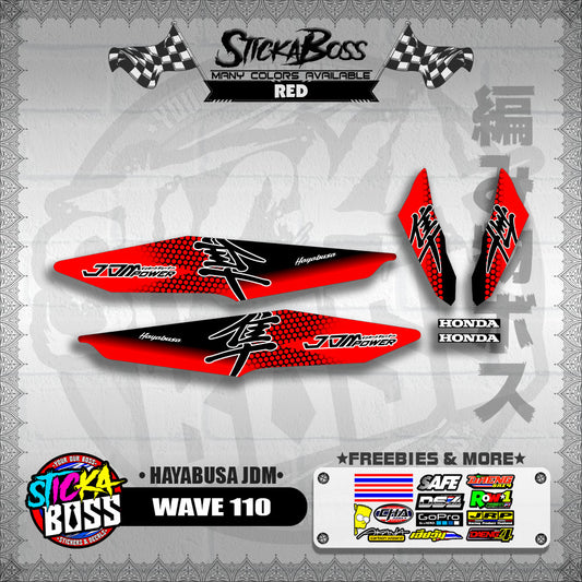 WAVE 110 DECALS ( HAYABUSA JDM)【WITH FREEBIES】
