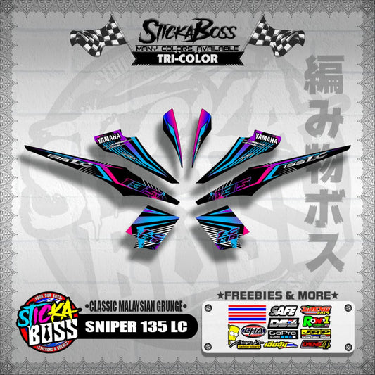 SNIPER 135 LC DECALS ( CLASSIC MALAYSIAN GRUNGE )【WITH FREEBIES】