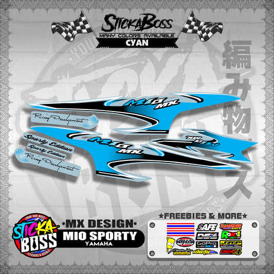 MIO SPORTY STOCK DECALS ( MX DESIGN )【WITH FREEBIES】