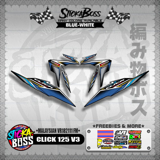 CLICK 125 V3 DECALS ( MALAYSIAN VR182111 FM )【WITH FREEBIES】