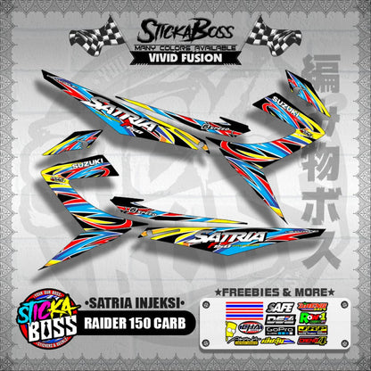 RAIDER 150 CARB DECALS ( SATRIA INJEKSI )【WITH FREEBIES】