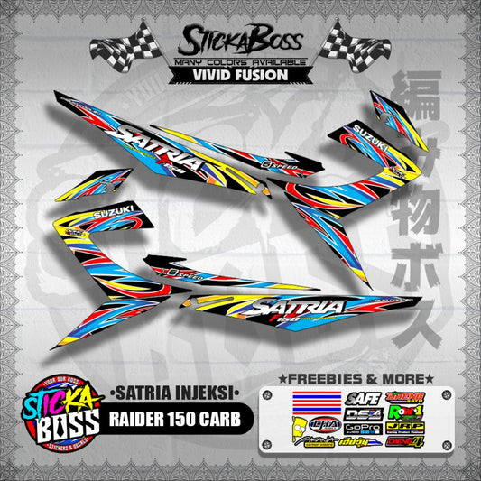 RAIDER 150 CARB DECALS ( SATRIA INJEKSI )【WITH FREEBIES】