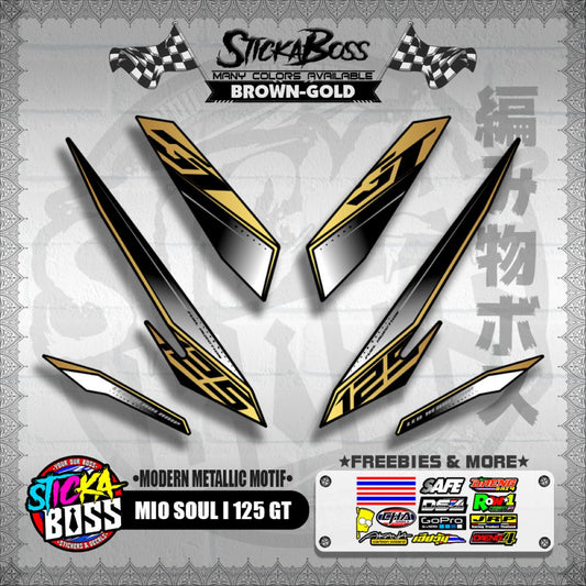 MIO SOUL I 125 GT DECALS ( MODERN METALLIC MOTIF )【WITH FREEBIES】