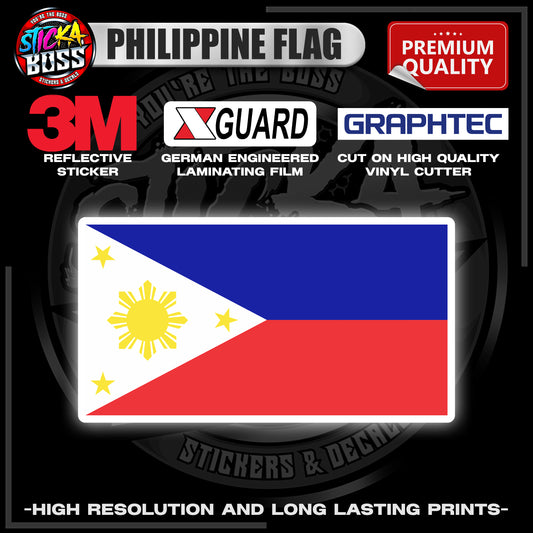 PHILIPPINE FLAG | 3M REFLECTIVE STICKER | PREMIUM LAMINATED【PREMIUM QUALITY】