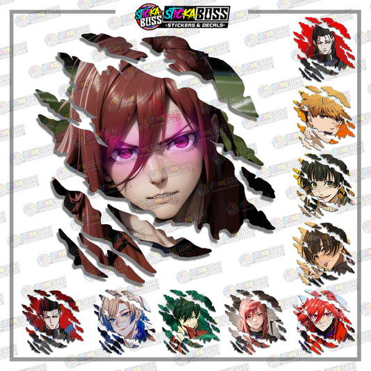 BLUE BLOCK | ANIME SCRATCH STICKER【VINYL PRINTED】( LAMINATED / WATERPROOF )【Stickaboss】