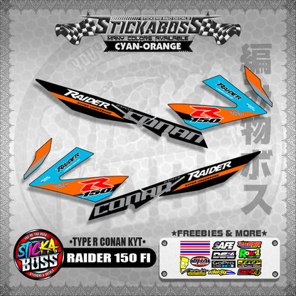 RAIDER 150 FI DECALS ( TYPE R CONAN KYT ) 【WITH FREEBIES】