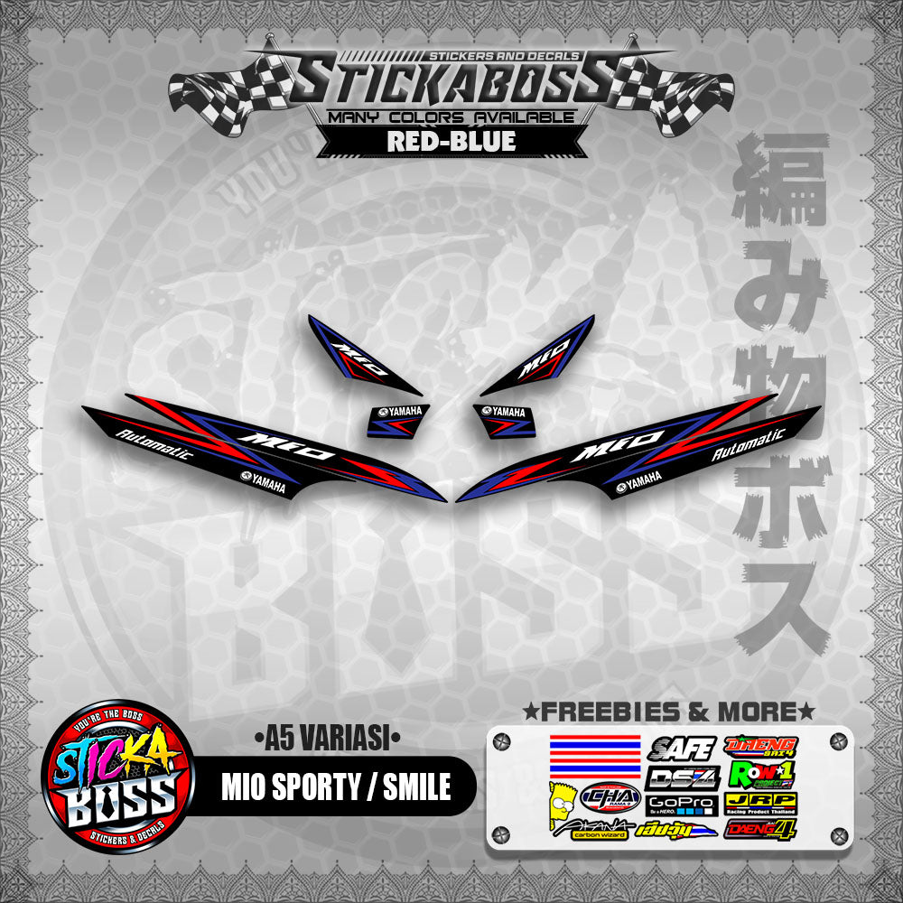 MIO SPORTY / SMILE INDO STICKER DECALS ( A5 VARIASI )【WITH FREEBIES】