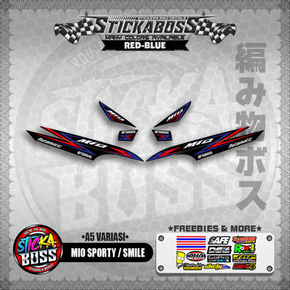 MIO SPORTY / SMILE INDO STICKER DECALS ( A5 VARIASI )【WITH FREEBIES】