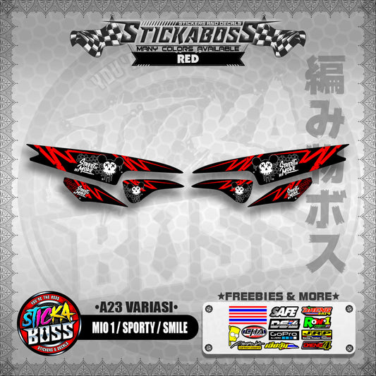 MIO 1 / SPORTY / SMILE INDO STICKER DECALS (A23 VARIASI)【WITH FREEBIES】
