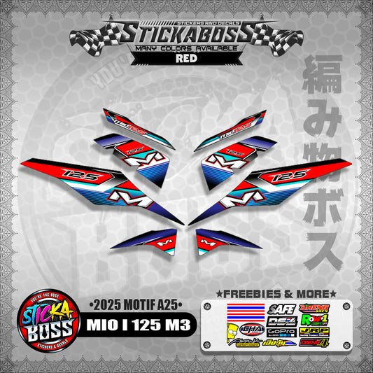 MIO I 125 M3 INDO STICKER DECALS ( 2025 MOTIF A25  )【WITH FREEBIES】