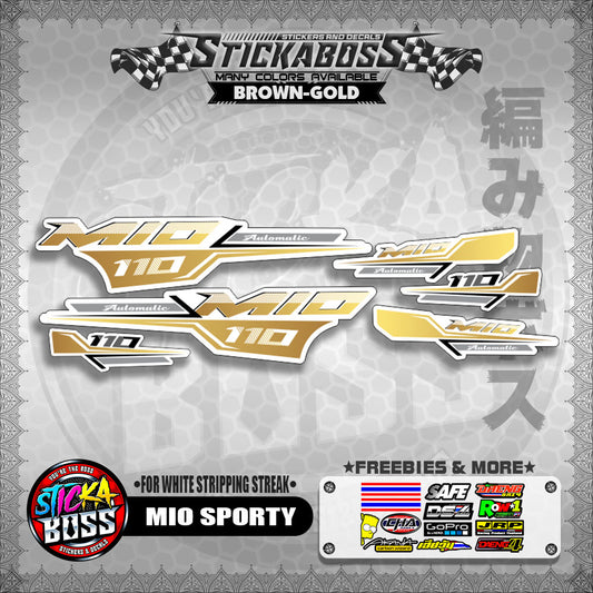 MIO SPORTY THAI CONCEPT STICKER DECALS ( FOR WHITE STRIPPING STREAK )【WITH FREEBIES】