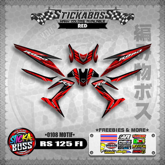 RS 125 FI DECALS ( 0108 MOTIF )【WITH FREEBIES】