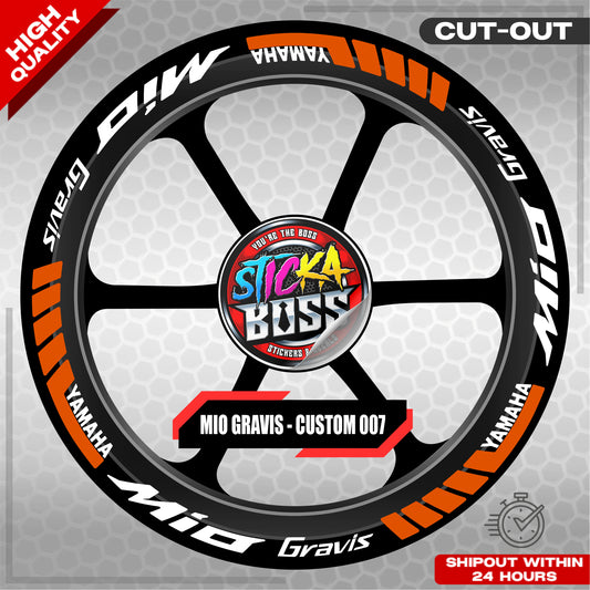 MIO GRAVIS MAG STICKER SET ( 2 MAGS ) - CUSTOM 007 | VINYL WATERPROOF CUT-OUT DECALS