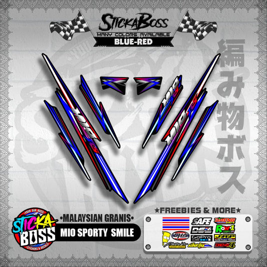 MIO SPORTY / SMILE DECALS ( MALAYSIAN GRANIS ) [ PREMIUM GLOSSY LAMINATED ]【WITH FREEBIES】