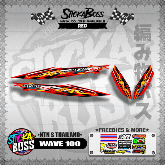 WAVE 100 DECALS ( NTN S THAILAND )【WITH FREEBIES】