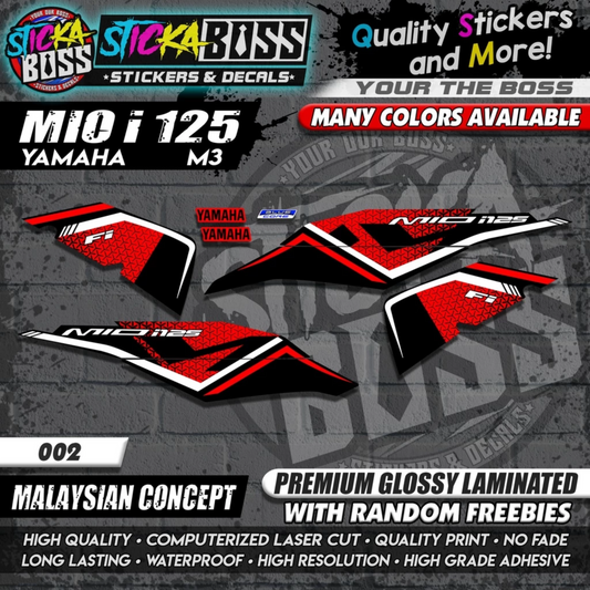 Mio i 125 Stock Decals M3 (Malaysian Concept)【WITH FREEBIES】