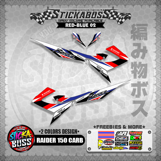 RAIDER 150 CARB MALAYSIAN STICKER DECALS ( 2 COLORS DESIGN  )【WITH FREEBIES】