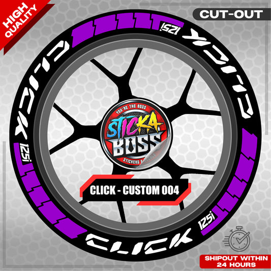 CLICK 125 MAGS STICKER SET  ( 2 MAGS ) - CUSTOM 004 | VINYL WATERPROOF CUT-OUT DECALS