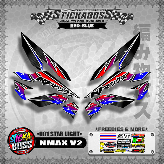 NMAX V2 STICKER DECALS ( 001 STAR LIGHT )【WITH FREEBIES】