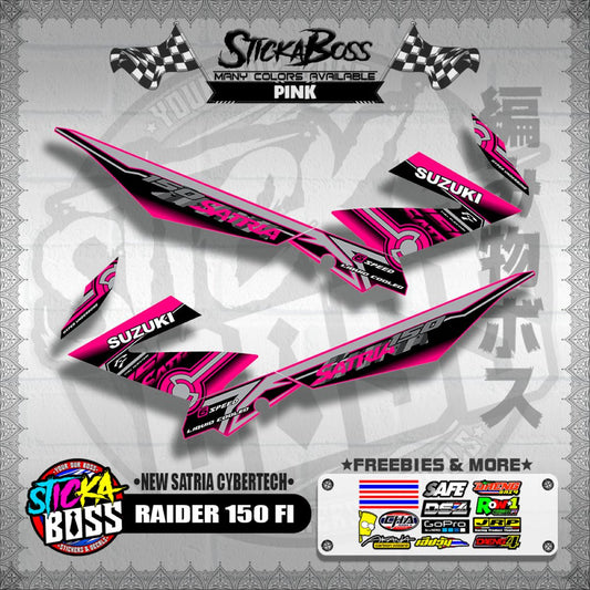 RAIDER 150 FI DECALS ( NEW SATRIA CYBERTECH )【WITH FREEBIES】