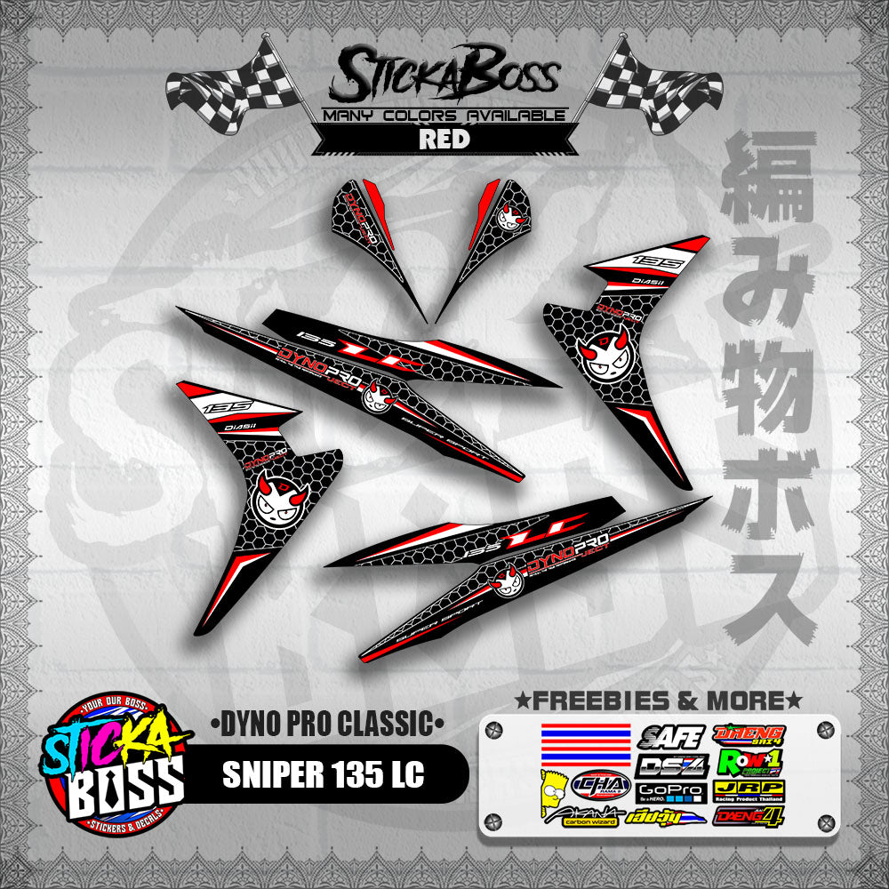SNIPER 135 LC DECALS ( DYNO PRO CLASSIC )【WITH FREEBIES】