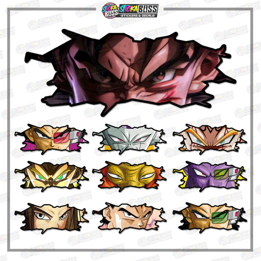 DRAGON BALL | CRACK PEEKERS  ( ANIME VINYL STICKER DECALS )【Stickaboss】