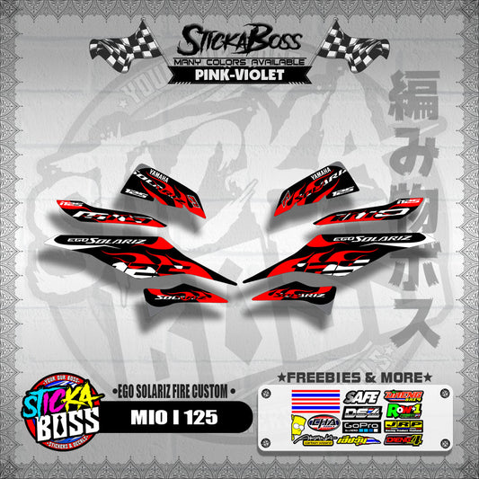 MIO I 125 DECALS ( EGO SOLARIZ FIRE CUSTOM )【WITH FREEBIES】
