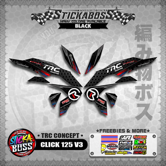 CLICK 125 V3 DECALS ( TRC CONCEPT )【WITH FREEBIES】