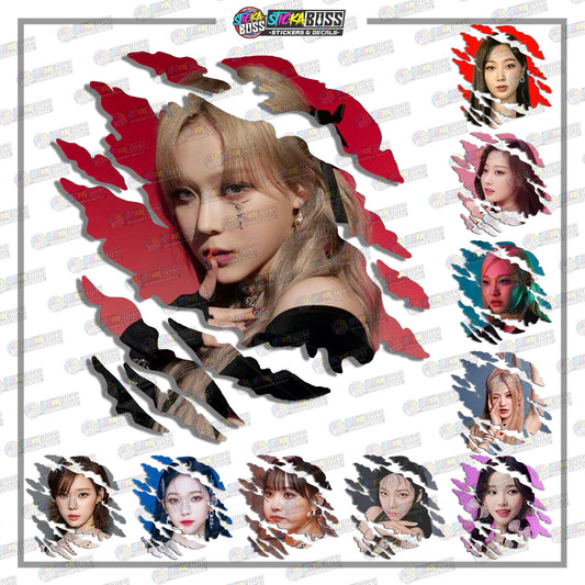 AESPA | ANIME SCRATCH STICKER【VINYL PRINTED】( LAMINATED / WATERPROOF )【Stickaboss】