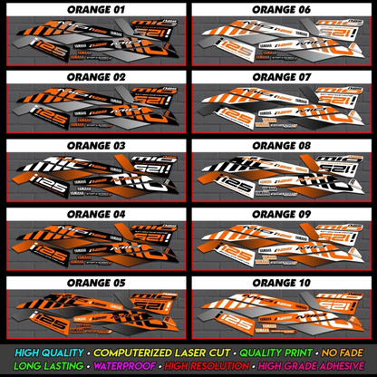 Yamaha Mio i 125 Stock Decal (2019) [ORANGE]【PREMIUM GLOSSY LAMINATED】