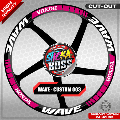 WAVE 110 / 125 MAG STICKER SET ( 2 MAGS ) - CUSTOM 003 | VINYL WATERPROOF CUT-OUT DECALS