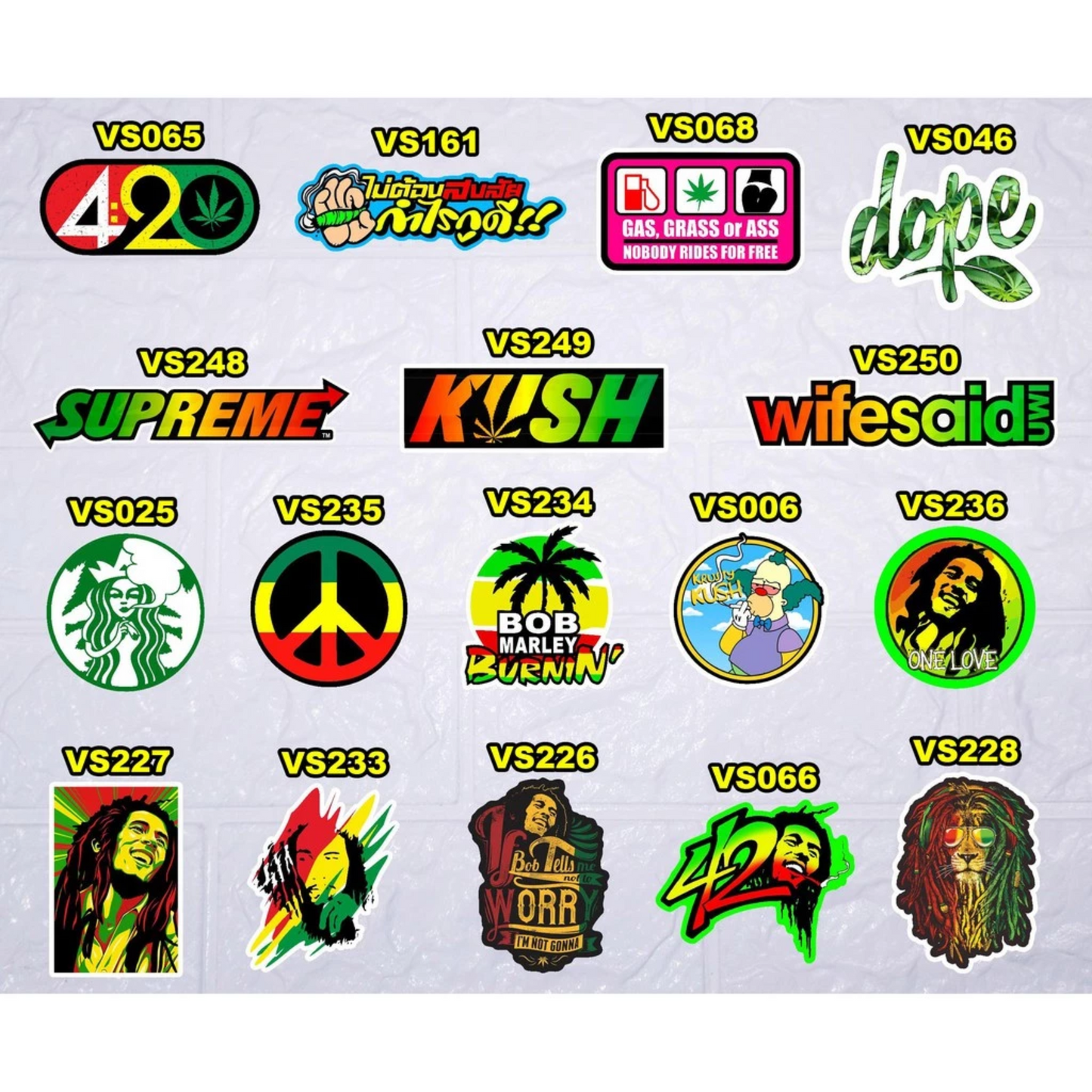THAI STICKERS (VINYL GLOSSY PRINTED)【006】( THAI INSPIRED / LAMINATED / WATERPROOF / HIGH QUALITY )