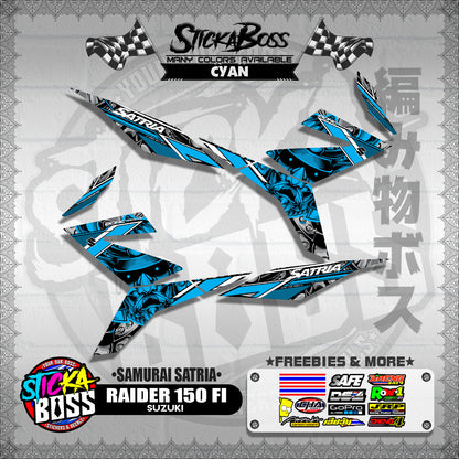 RAIDER 150 FI DECALS ( SAMURAI SATRIA )【WITH FREEBIES】