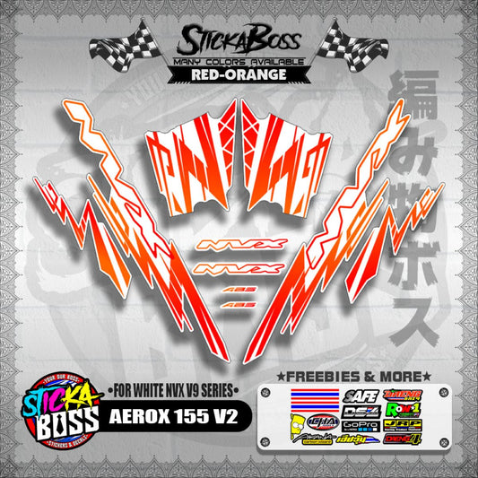 AEROX 155 V2 DECALS ( FOR WHITE NVX V9 SERIES )【WITH FREEBIES】