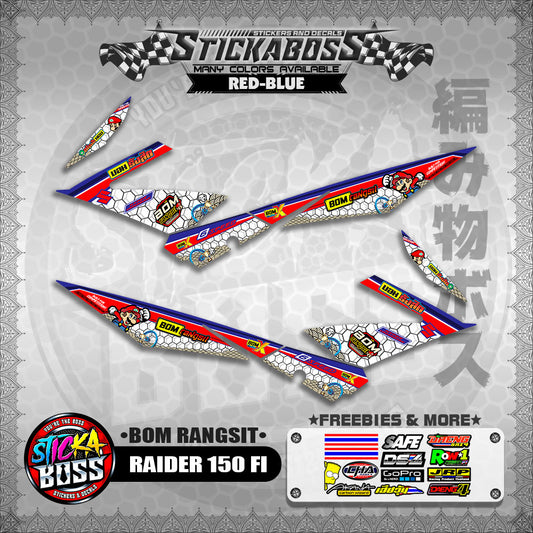 RAIDER 150 FI INDO DECALS ( BOM RANGSIT )【WITH FREEBIES】