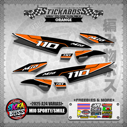 MIO SPORTY/SMILE INDO STICKER DECALS ( 2025 A24 VARIASI )【WITH FREEBIES】