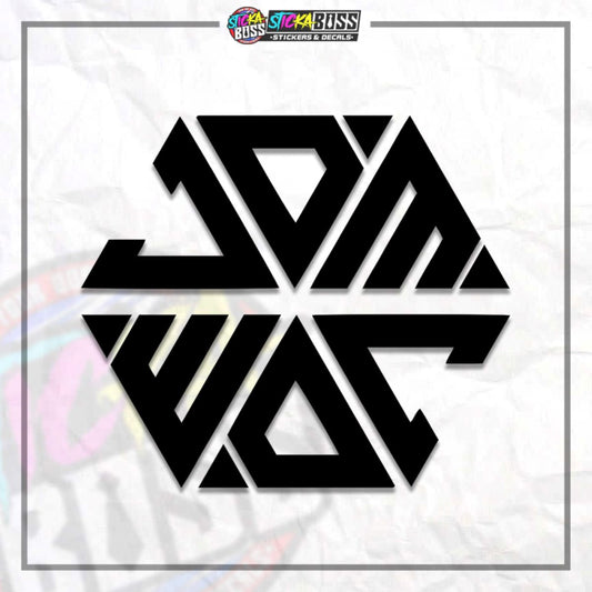 JDM TRIANGLE LETTER | VINYL CUT-OUT STICKER   ( ANIME VINYL STICKER DECALS )【Stickaboss】