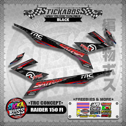 RAIDER 150 FI STICKER DECALS ( TRC CONCEPT SATRIA )【WITH FREEBIES】