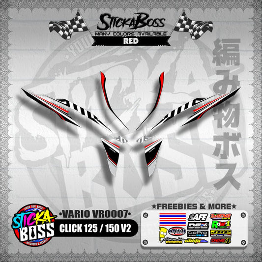 CLICK 125 / 150 V2 DECALS ( VARIO VR0007 )【WITH FREEBIES】