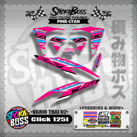 CLICK 125i V2 DECALS ( VARIO THAI 02 )【WITH FREEBIES】