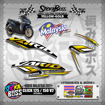 CLICK 125 / 150 V2 MALAYSIAN DECALS ( VARIO MALAYSIA 2021 )【WITH FREEBIES】